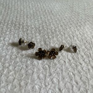Anthropologie Set of Three Stud Earrings